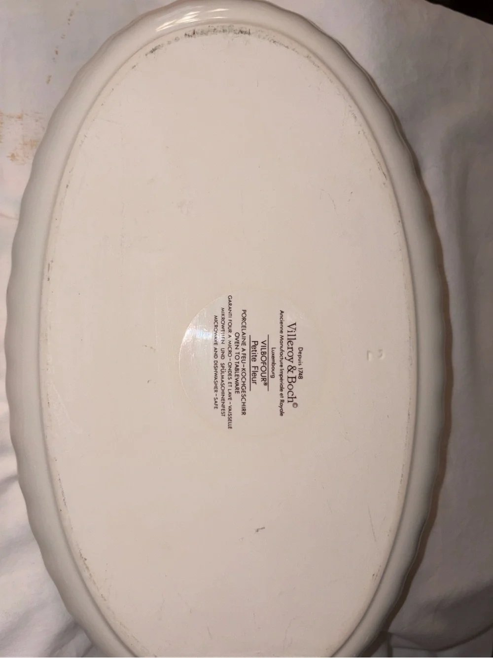 Vtg Villeroy & Boch 13” Petite Fleur Oval Baking dish Floral Casserole